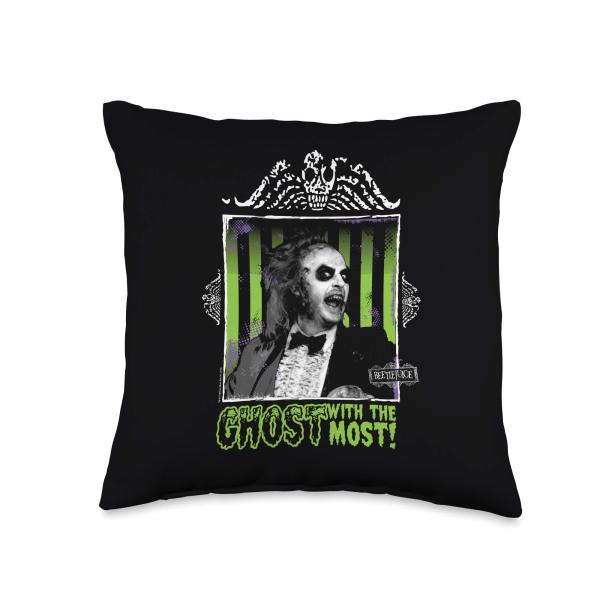 Beetlejuice Ghost Throw Pillow