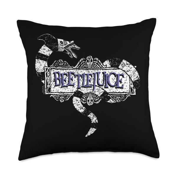 Beetlejuice Logo Throw Pillow