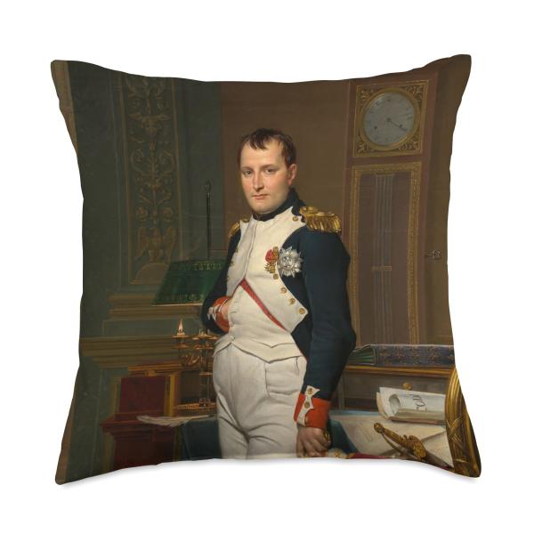 Napoleon Bonaparte Jacques-Louis David Neoclassicism Art Throw Pillow