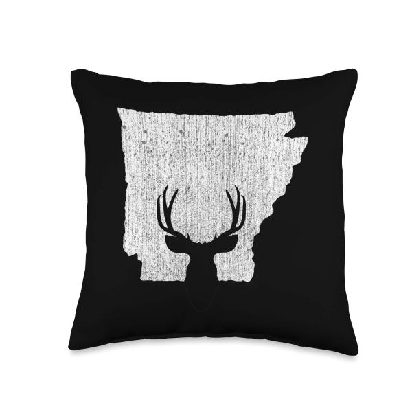 Arkansas Deer Hunter Deer Hunting Season Design Throw Pillow