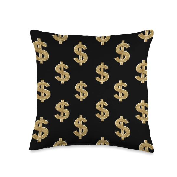 Dollar sign - RIch Good Luck Love Money Funny Cute Home Throw Pillow