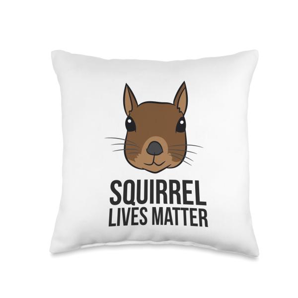 Squirrel Lives Matter Save The Squirrels Throw Pillow