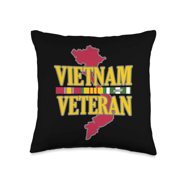 Vietnam Veteran Shirts War Soldier Tees Men Women USA Gifts Throw Pillow