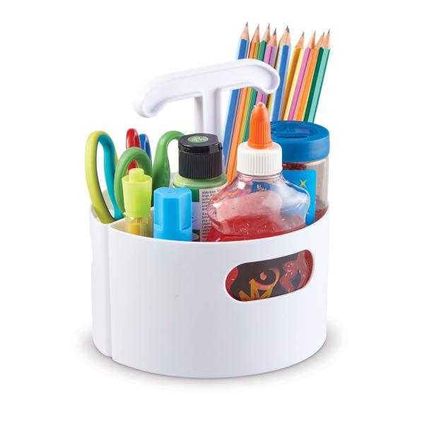 Learning Resources Create-a-Space Storage Mini Center - White, Classroom Craft Keeper, Maker Space, Small Space Storage, Teacher Organizer, Home Schoo