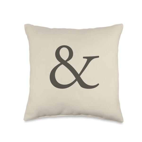 Ampersand ＆ Farmhouse Design Throw Pillow