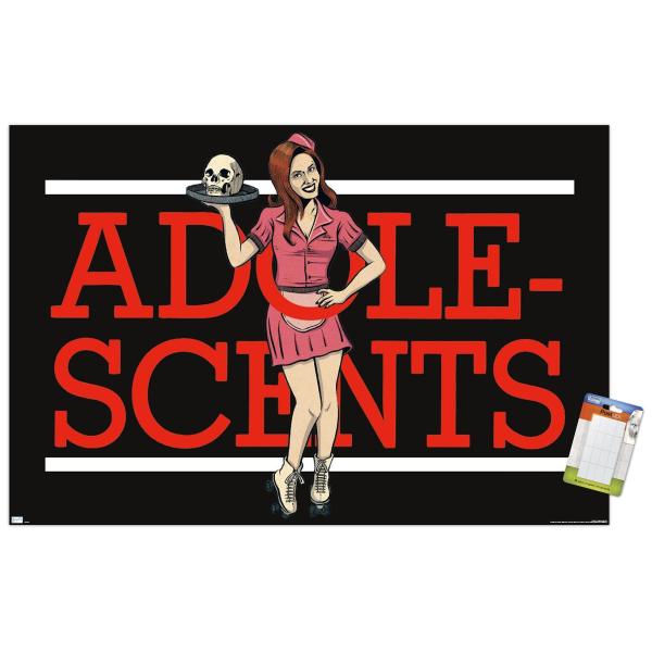 Trends International Adolescents - Logo Wall Poster, 22.4L x 14.7W, Premium Poster ＆ Mount Bundle