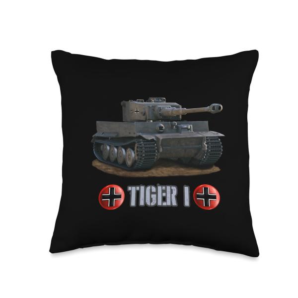 Vintage World War 2 German Tank Tiger I (1) gift Throw Pillow