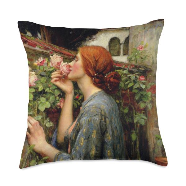 The Soul of Rose John William Waterhouse Art Throw Pillow