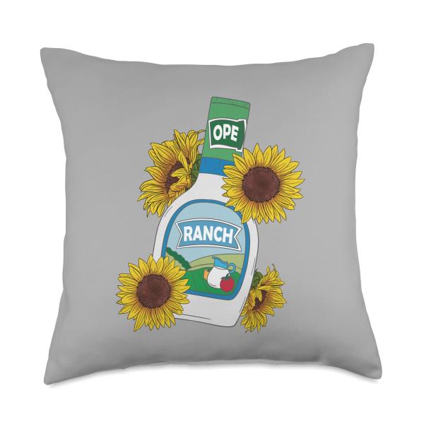 Funny Ranch Dressing Lovers Ranch Gifts Foodie Throw Pillow