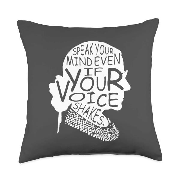 RBG Ruth Bader Ginsburg Feminist Political Gift Throw Pillow