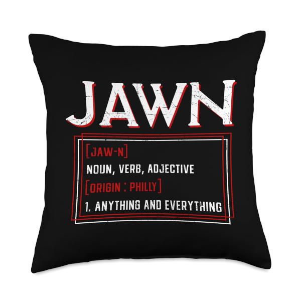 Jawn Philadelphia Slang Philly Resident Hometown Pride Throw Pillow