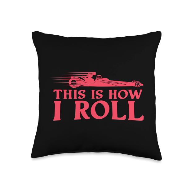 Funny Drag Racing Gift Men Women Cool Car Drag Race Racer Throw Pillow