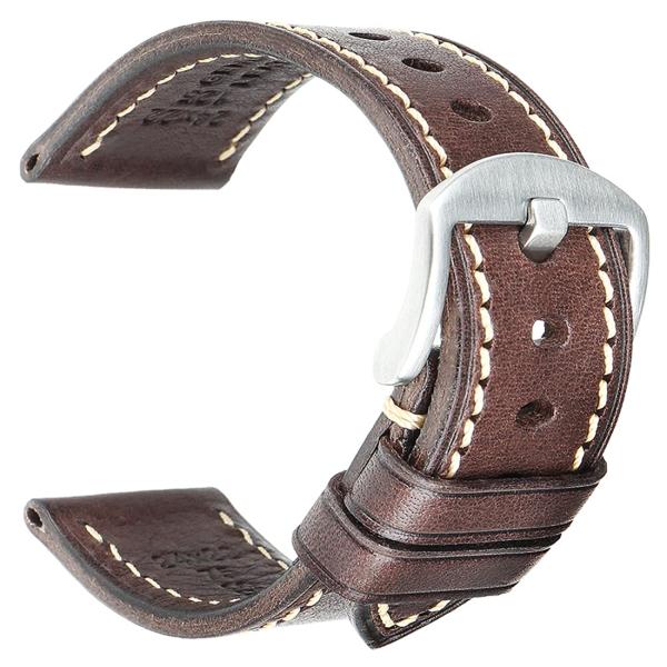 REZERO Leather Watch Straps, Italian Top Grain Leather Watch Band Replacements, Vegetable-Tanned Watch Bracelets for Men, Women 18/19/20/21/22/23/24/2