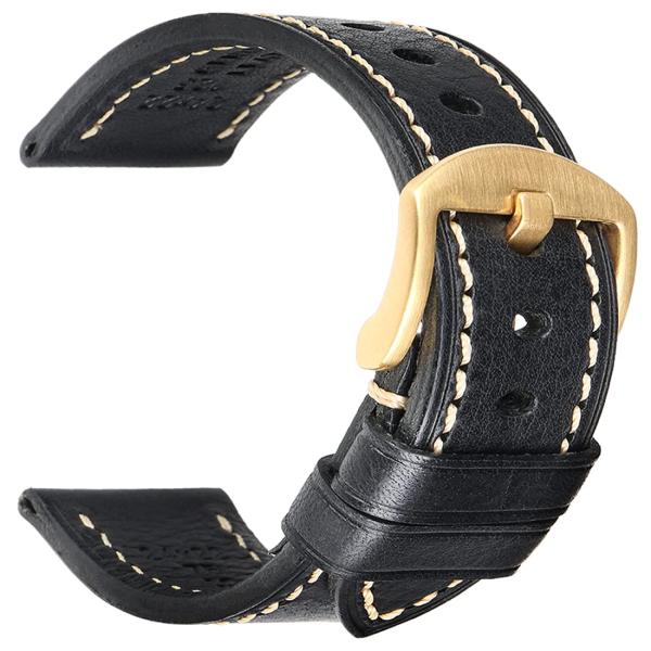 REZERO Leather Watch Straps, Italian Top Grain Leather Watch Band Replacements, Vegetable-Tanned Watch Bracelets for Men, Women 18/19/20/21/22/23/24/2