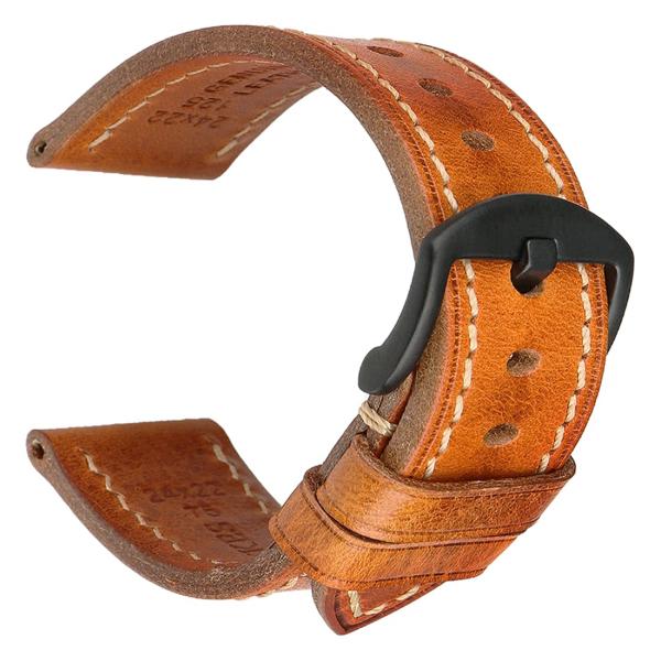 REZERO Leather Watch Straps, Italian Top Grain Leather Watch Band Replacements, Vegetable-Tanned Watch Bracelets for Men, Women 18/19/20/21/22/23/24/2