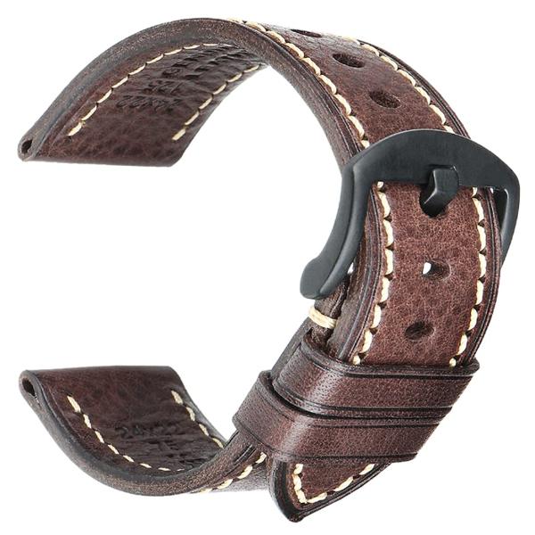 REZERO Leather Watch Straps, Italian Top Grain Leather Watch Band Replacements, Vegetable-Tanned Watch Bracelets for Men, Women 18/19/20/21/22/23/24/2
