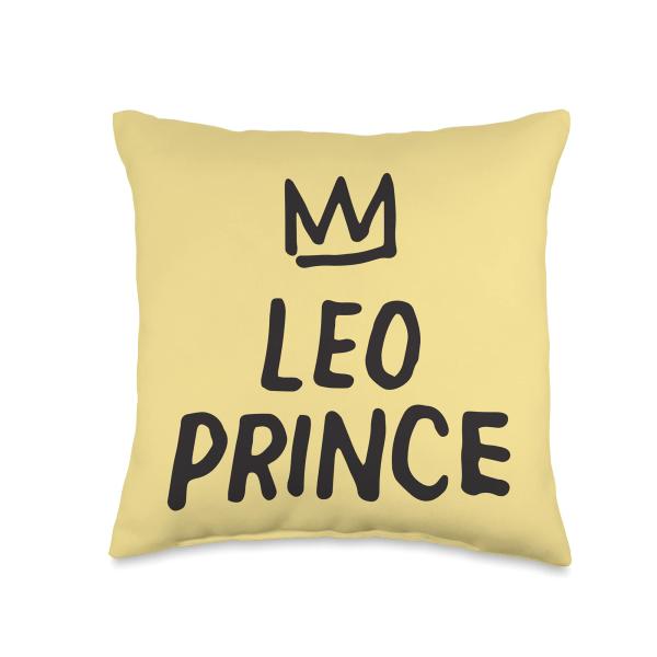 Leo Prince Zodiac Symbol Horoscope Astrology Birthday Gift Throw Pillow