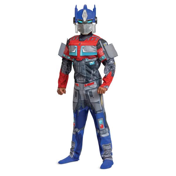 Disguise Optimus Prime Muscle コスチューム 子供用 トランスフォーマー ライズ オブ ザ ビースト パッド付き コスチューム マスク サイズ (7-8)
