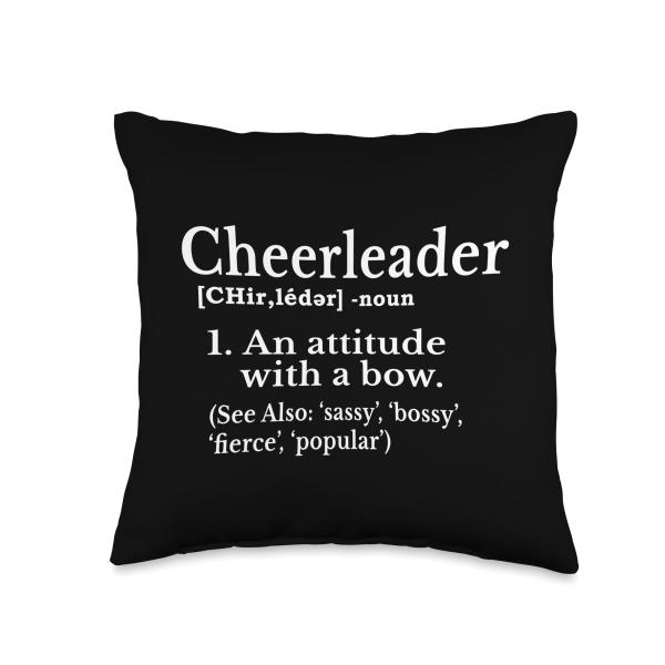 Cheerleader Definition Cheer Flyer Gifts Girls Cheerleaders Throw Pillow