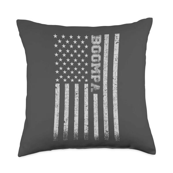 Boompa American Flag Throw Pillow