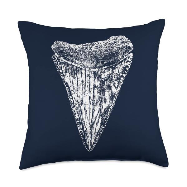 Great White Shark Tooth | Sharks Teeth Throw Pillow