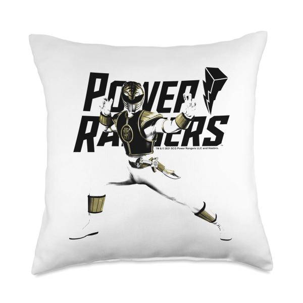 Power Rangers White Ranger Fight Stance Throw Pillow