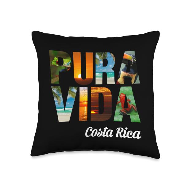 Pura Vida Costa Rica Throw Pillow