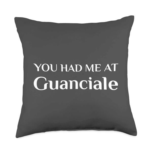 You Had Me At Guanciale Funny Italian Food Fan Umbria Lazio Throw Pillow