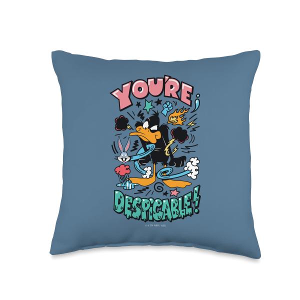 Looney Tunes Daffy Duck You're Despicable Throw Pillow