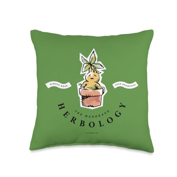 Harry Potter Herbology The Mandrake Throw Pillow
