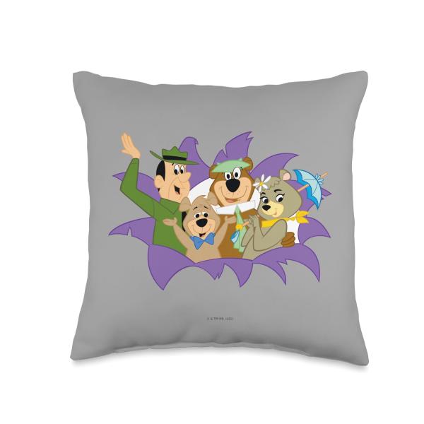 Yogi Bear and Friends That's All Folks Throw Pillow
