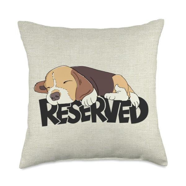 Reserved for the dog I Beagle Couch Home Decoration Throw Pillow