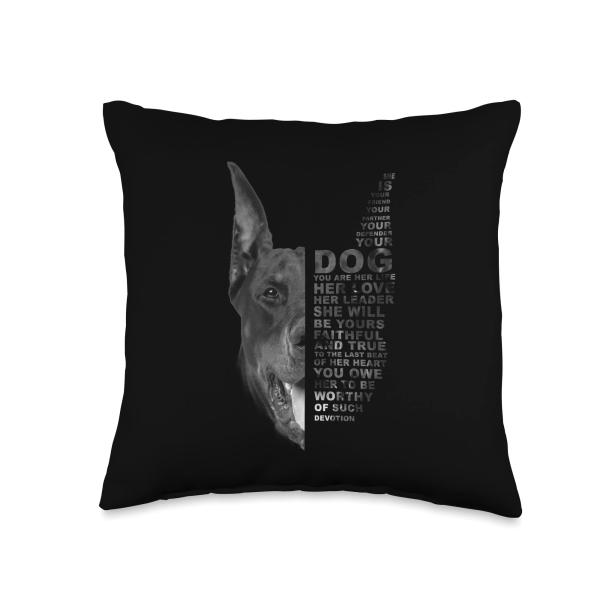 She Is Your Friend Your Partner Your Dog Doberman Dogs Lover Throw Pillow