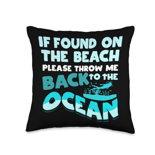 Deep Diving Dive - Scuba Diver Throw Pillow