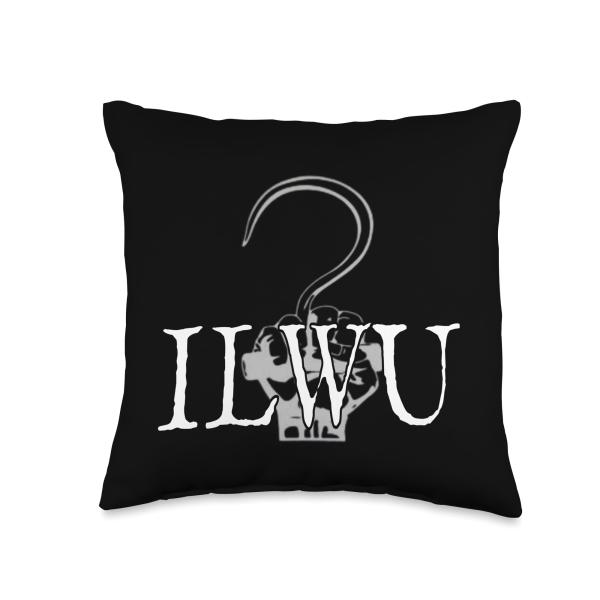 ILWU LONGSHORE CARGO HOOK Throw Pillow