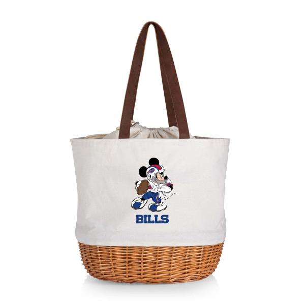 PICNIC TIME バッファロービルズ NFL ディズニー コロナド キャンバス＆ウィロー バスケット トートバッグ