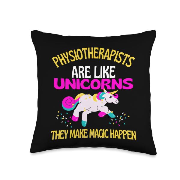 Physiotherapist Unicorn , Magical Unicorn Physio Massage Throw Pillow