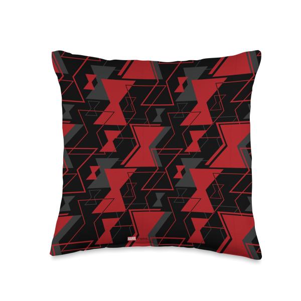 Marvel Black Widow Icon Red Hourglass Print Throw Pillow