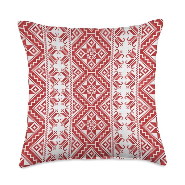 Palestine Women Arabic Girls Islamic Womens Folklore Thobe Throw Pillow