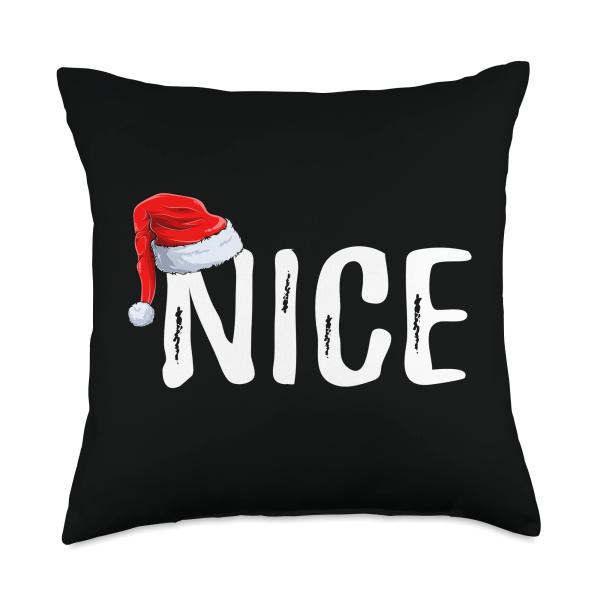 Santa Claus Naughty Or Nice List Matching Christmas Xmas Throw Pillow