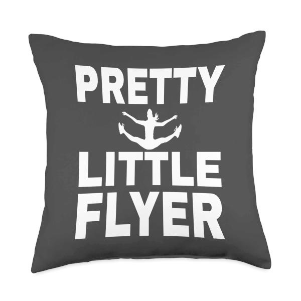 Pretty Little Flyer Funny Cheerleading Cheerleader Girls Throw Pillow