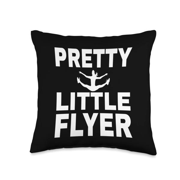 Pretty Little Flyer Funny Cheerleading Cheerleader Girls Throw Pillow