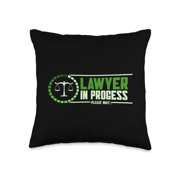 Lawyer In Progress Law School Graduates Student Young Lawyer Throw Pillow