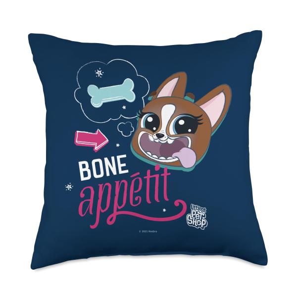 Littlest Pet Shop Dog Bone Appetit Throw Pillow
