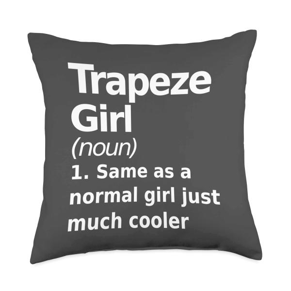 Trapeze Girl Definition, trapeze artist circus performer Throw Pillow