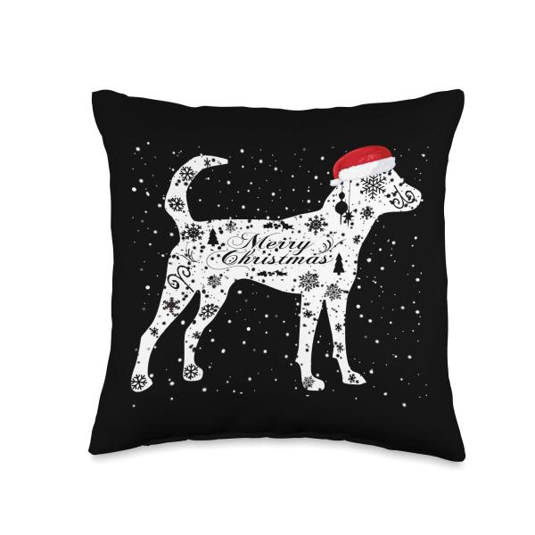 Merry Xmas Formosan Mountain Dog Christmas Throw Pillow