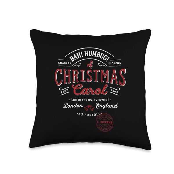 Christmas Carol, Bah! Humbug! Holiday Design, Tradition Throw Pillow