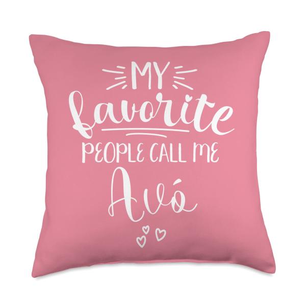 Avo Grandma My Favorite People Call Me Av〓 Throw Pillow