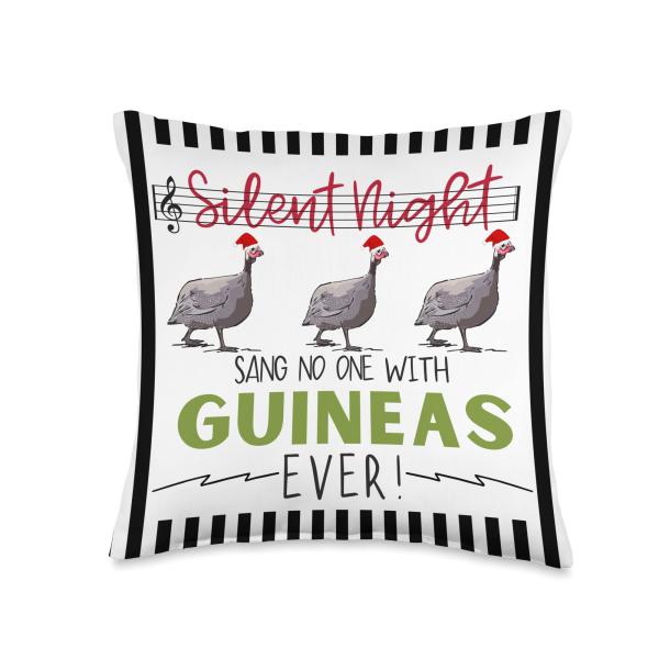 Guinea Hen Fowl Poultry Farm Funny Bird Women Christmas Throw Pillow