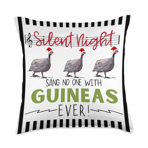Guinea Hen Fowl Poultry Farm Funny Bird Women Christmas Throw Pillow